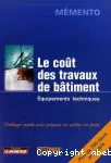 Le coût des travaux de bâtiment. Equipements techniques vignette