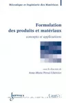 Formulation des produits et matériaux vignette