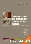 Caractéristiques des produits pour la construction durable vignette